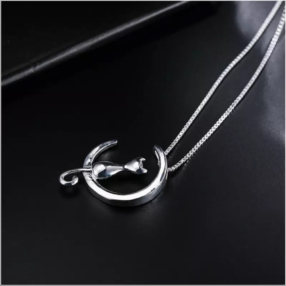 Sterling Silver 925 Cat Necklace - Picture 5 of 5